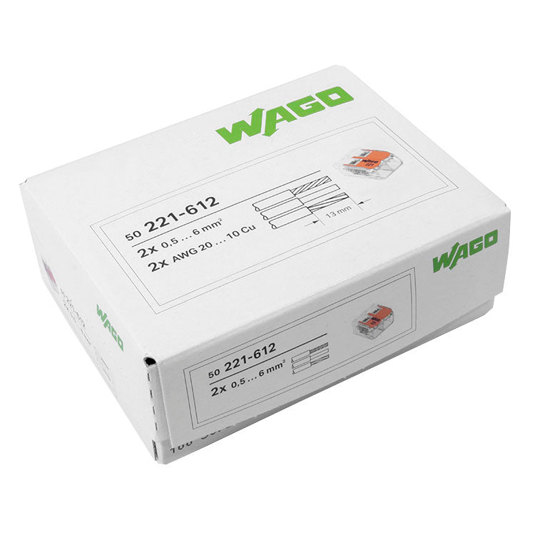 WAGO 221-612 | 2-polig | max. 6mm² Hebelklemmen