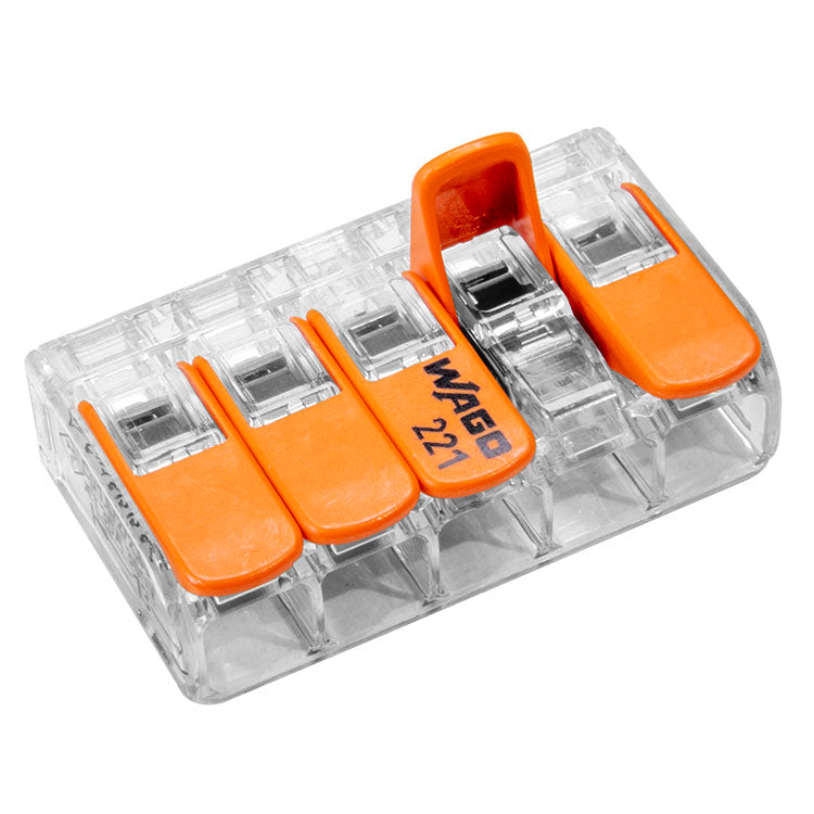 WAGO 221-615 | 5-polig | max. 6mm² Hebelklemmen