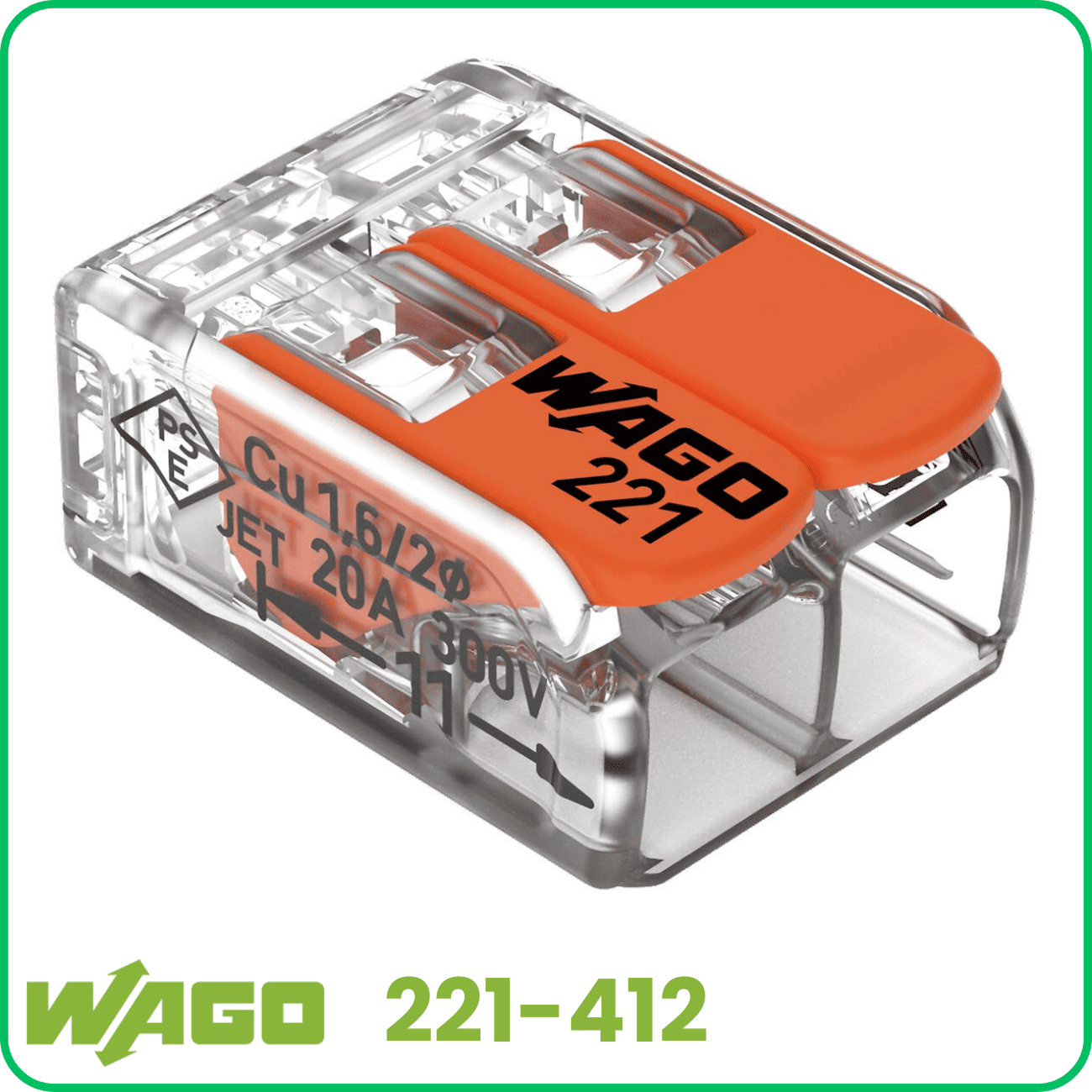 WAGO 221-412 | 2-Polig | max. 4mm² Hebelklemmen