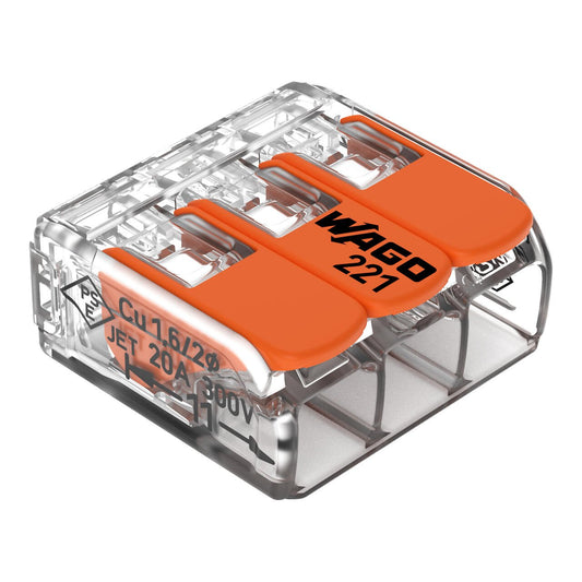 WAGO 221-413 | 3-Polig | max. 4mm² Hebelklemmen