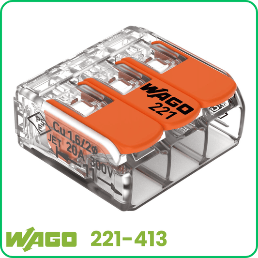 WAGO 221-413 | 3-Polig | max. 4mm² Hebelklemmen
