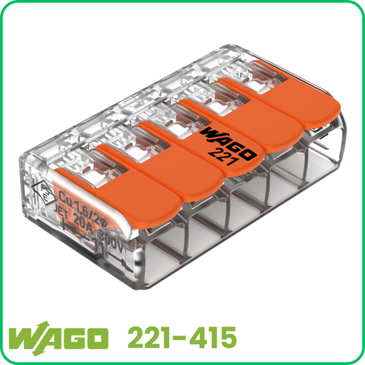 WAGO 221-415 Hebelklemmen 5-polig 25 Stück OVP