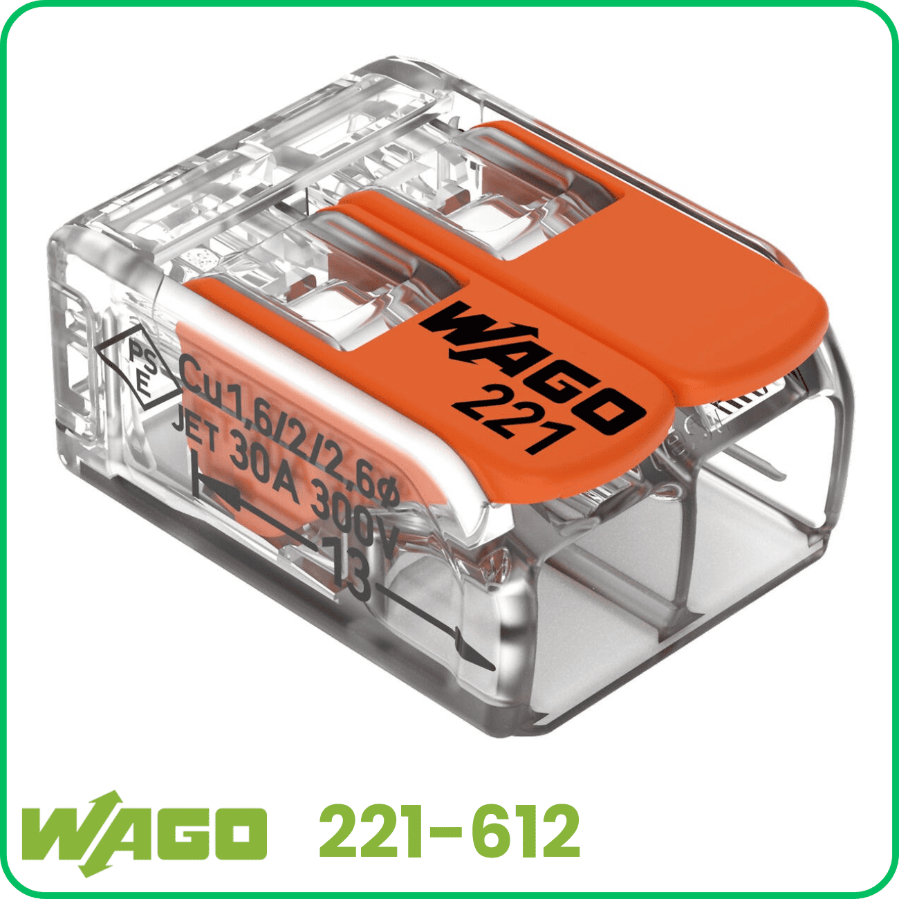 WAGO 221-612 | 2-polig | max. 6mm² Hebelklemmen