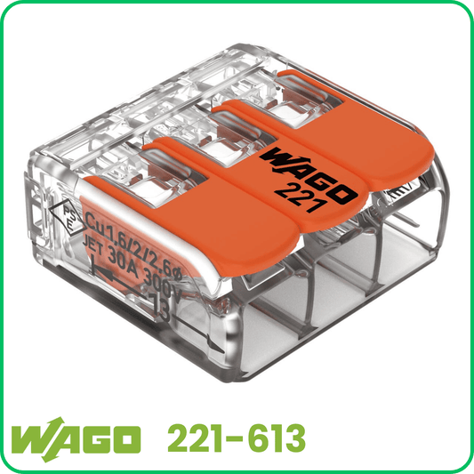WAGO 221-613 | 3-polig | max. 6mm² Hebelklemmen