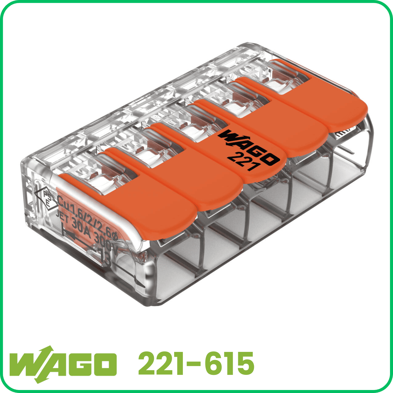 WAGO 221-615 | 5-polig | max. 6mm² Hebelklemmen