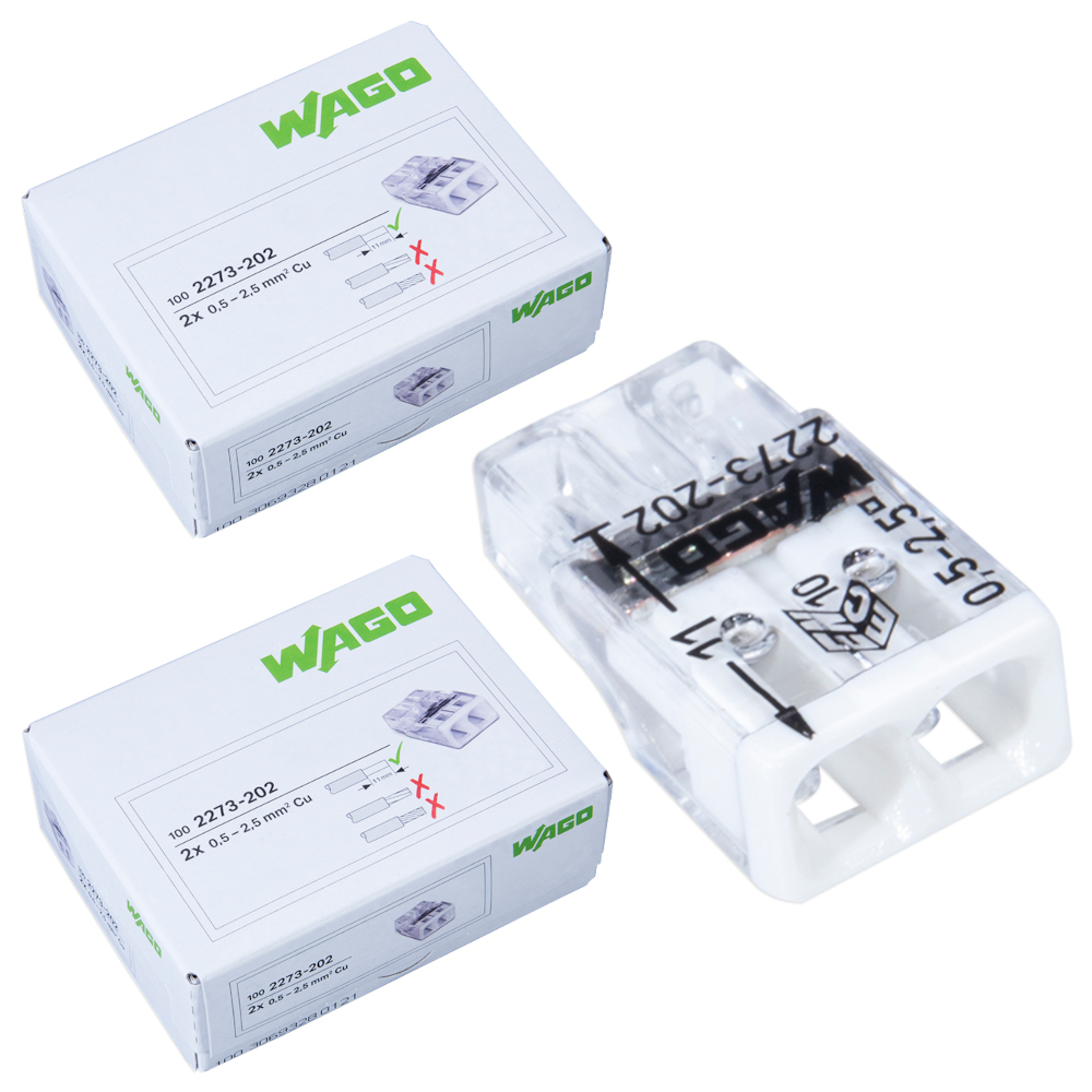 WAGO 2273-202 | 2-polig | max. 2,5mm² Verbindungsklemmen