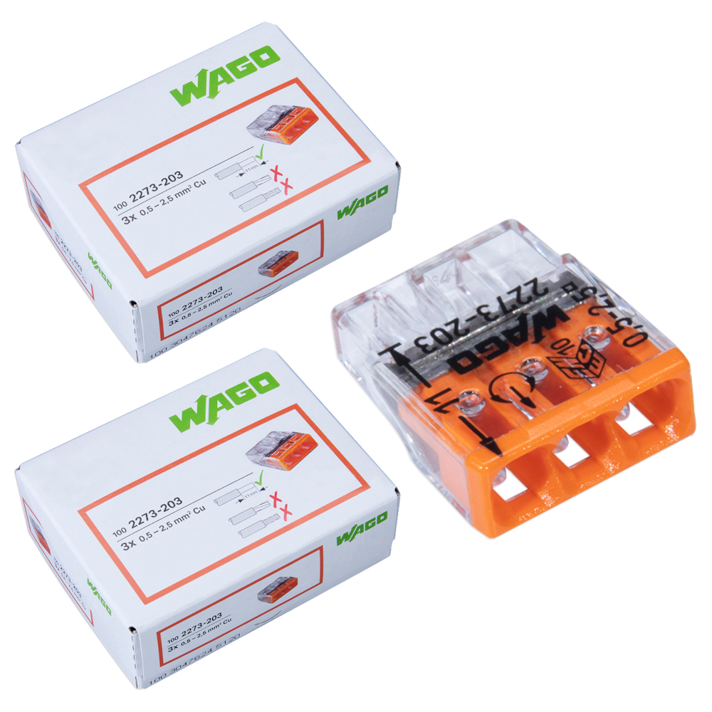 WAGO 2273-203 | 3-polig | max. 2,5mm² Verbindungsklemmen
