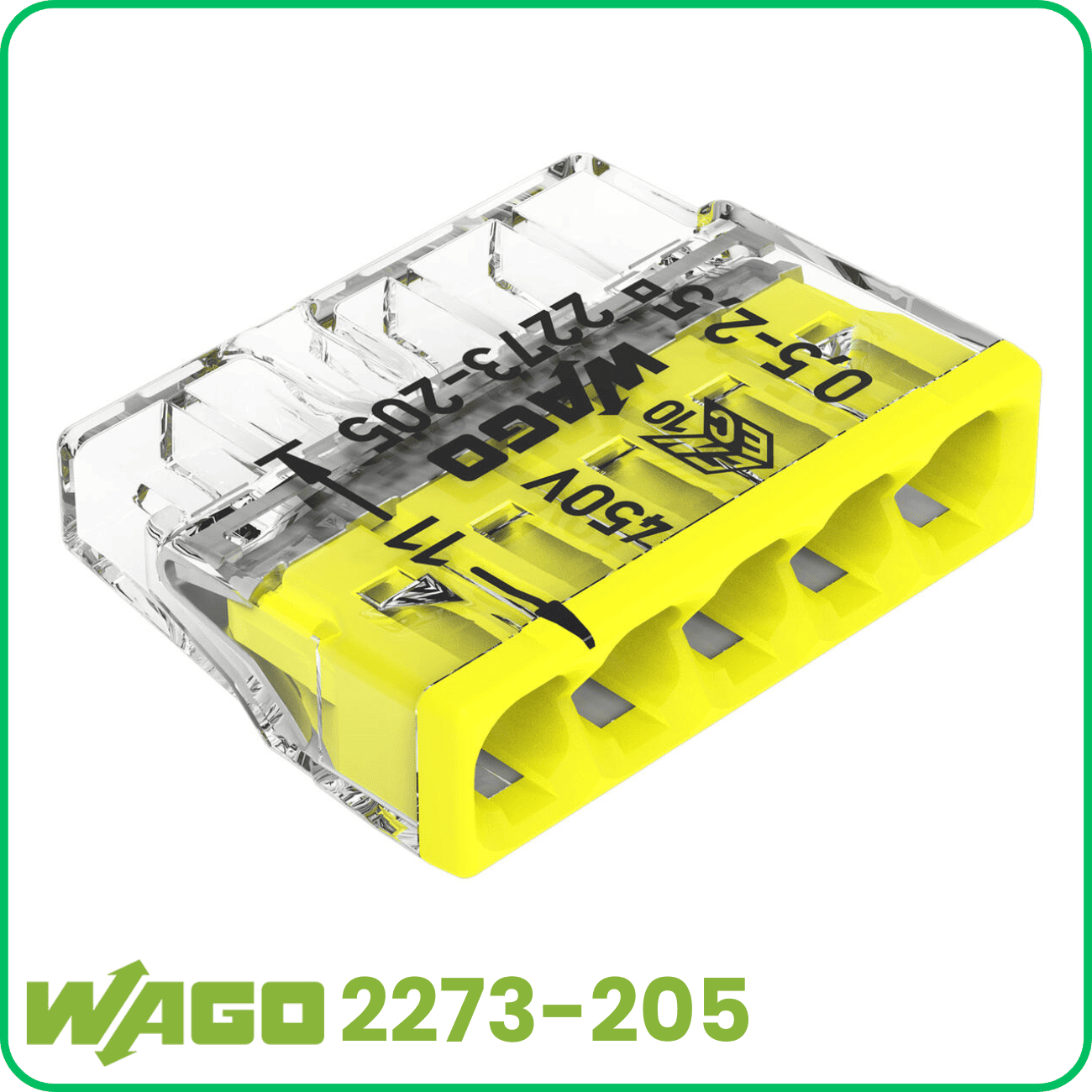 WAGO 2273-205 | 5-polig | max. 2,5mm² Verbindungsklemmen