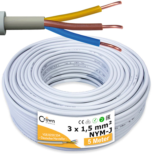 NYM-J Kabel 3x1,5mm² | 5-100m