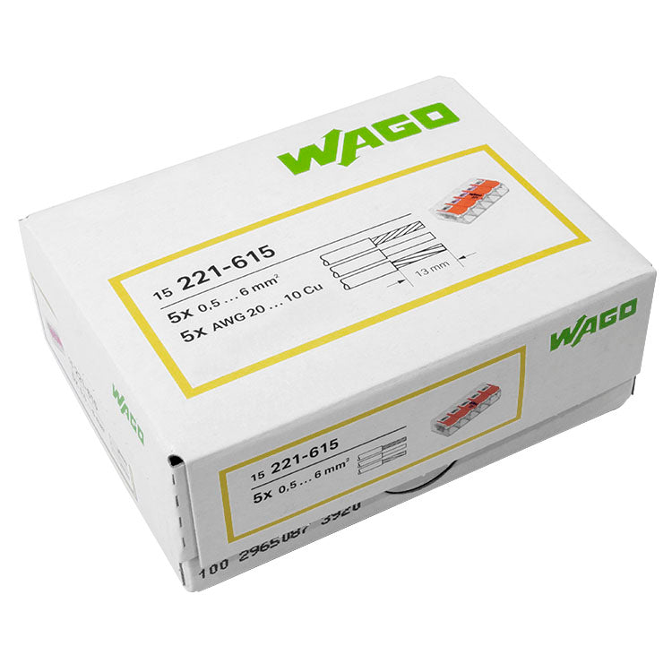 WAGO 221-615 | 5-polig | max. 6mm² Hebelklemmen