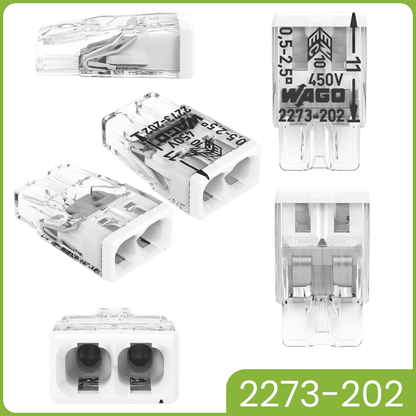 WAGO 2273-202 | 2-polig | max. 2,5mm² Verbindungsklemmen