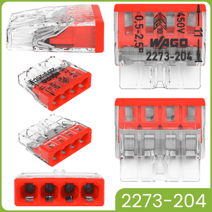 WAGO 2273-204 | 4-polig | max. 2,5mm² Verbindungsklemmen