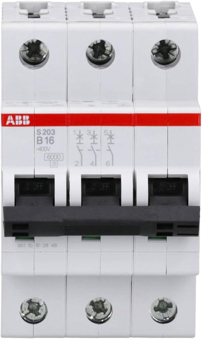 ABB S203-B16 Leitungsschutzschalter 16A 6kA 3-polig