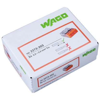 WAGO 2273-203 | 3-polig | max. 2,5mm² Verbindungsklemmen