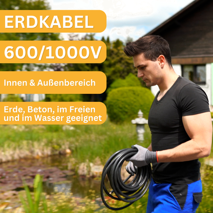 NYY-J 5x4mm² Erdkabel für Außenbereich | 2-50m