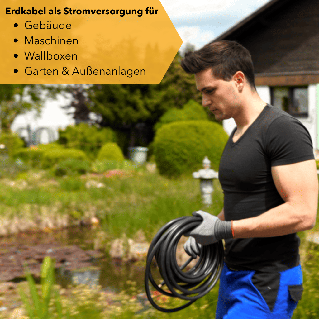 NYY-J 5x16mm² Erdkabel für Außenbereich | Meterware