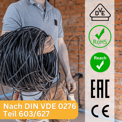 Erdkabel NYY 5x2,5mm² 5-100m