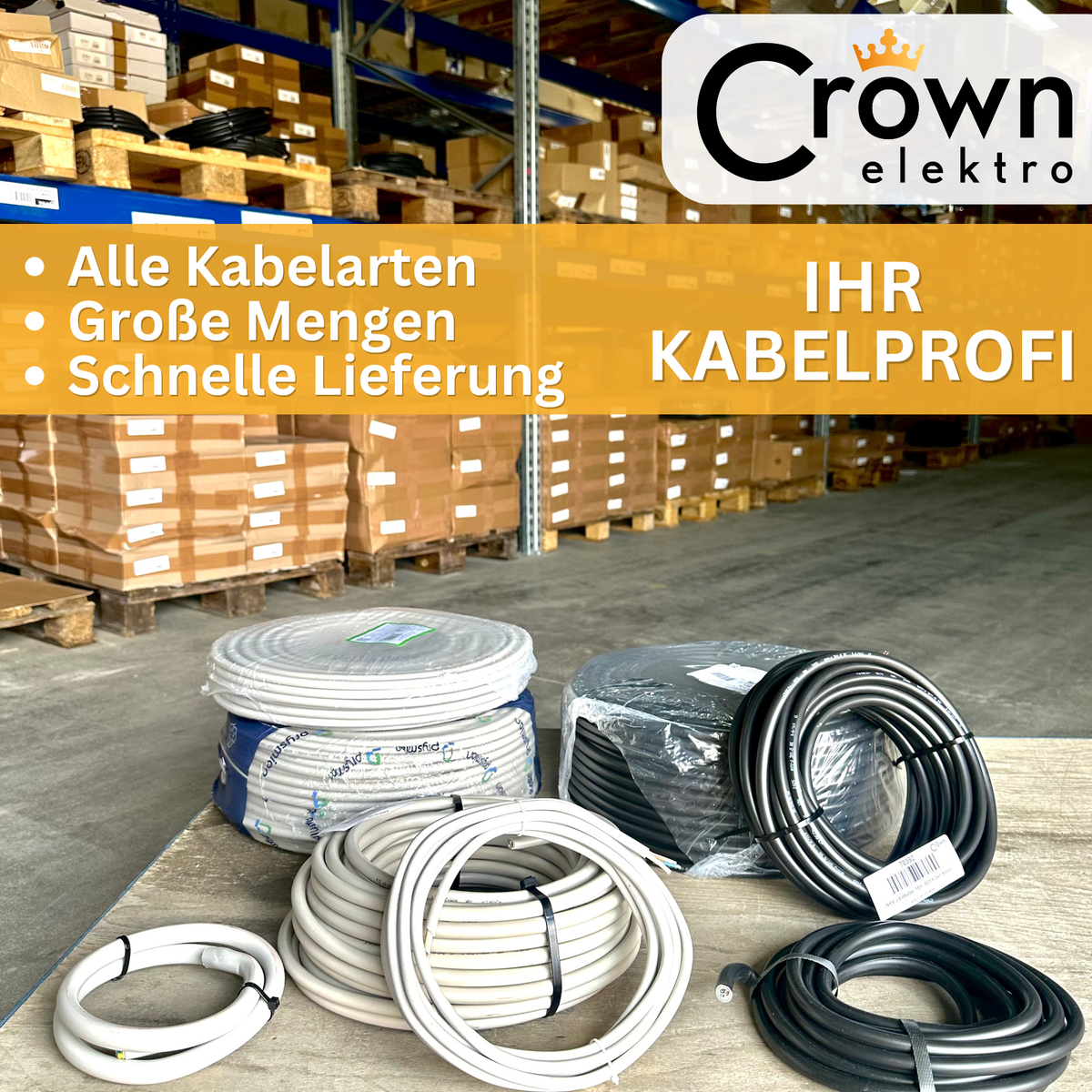 NYY-J 5x4mm² Erdkabel für Außenbereich | 2-50m
