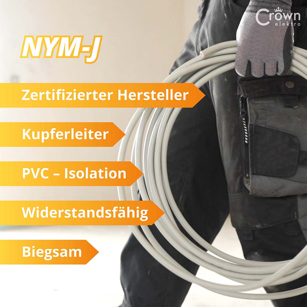 NYM-J Kabel 5x2,5mm² | 5-100m