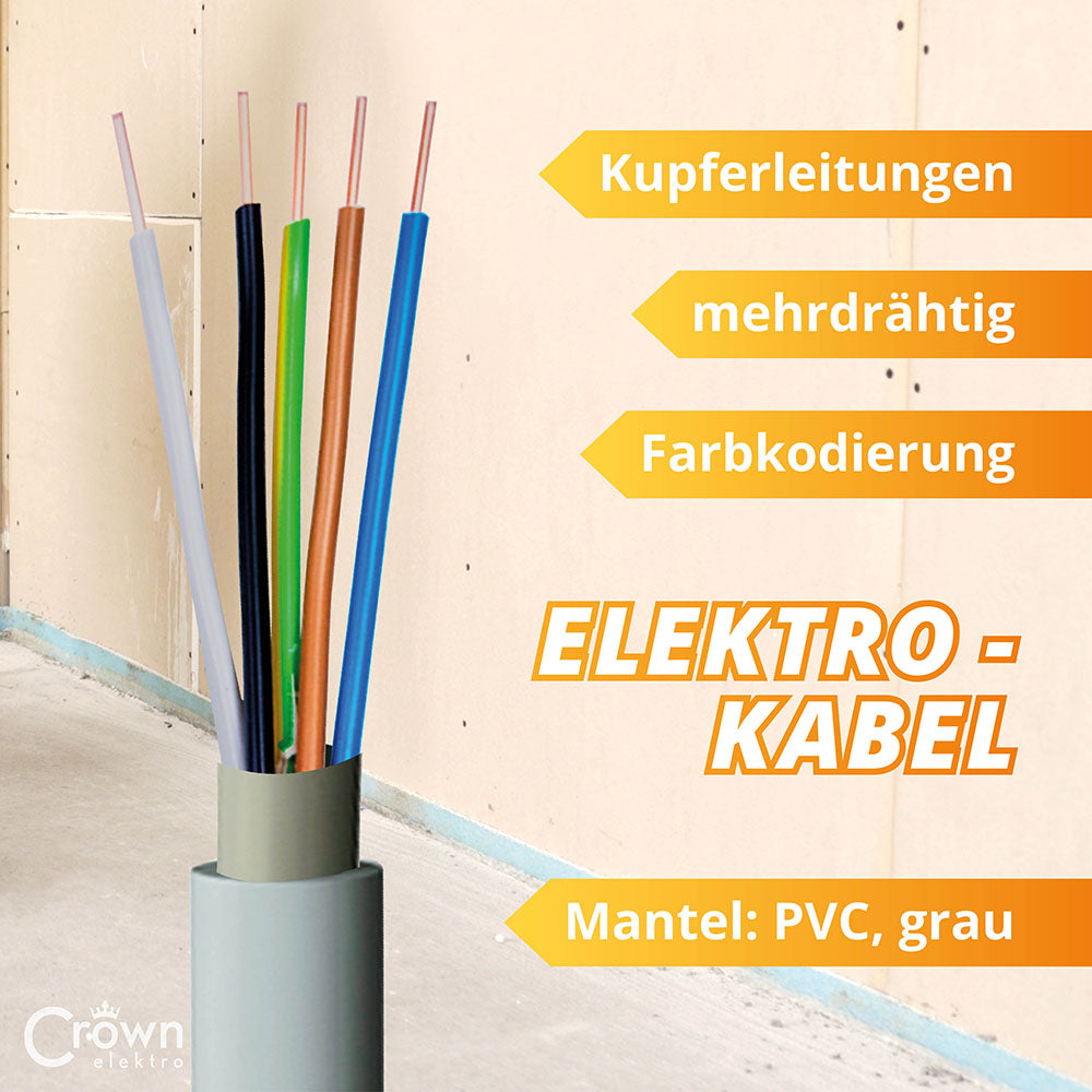 NYM-J Kabel 5x2,5mm² | 5-100m