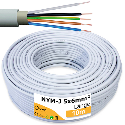 NYM-J Kabel 5x6mm² | 1-50m