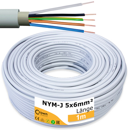 NYM-J Kabel 5x6mm² | 1-50m
