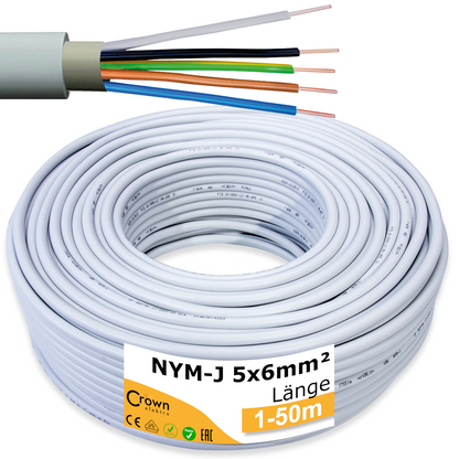 NYM-J Kabel 5x6mm² | 1-50m